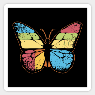 Retro Butterfly – Vintage Color Pop Nature Art Sticker